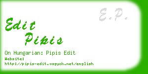 edit pipis business card
